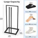 Hanger Stacker, Metal Hanger Storage Organizer Hold up to 60 Velvet Hangers, Space Saver Clothes Hanger Holder for Closet and Laundry, Black