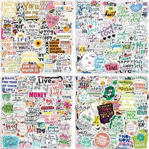 300 PCS Inspirational Stickers for Adults, Scrapbook Vision Board Supplies Motivational Stickers for Water Bottles Laptop, Positive Mental Health Quote Vinyl Stickers for Teens Kids Teachers Students