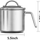 1.5 Quart Stainless Steel Saucepan With Pour Spout, Saucepan With Lid, Mini Milk Pan With Spout - Perfect For Boiling Milk, Sauce, Gravies, Pasta, Noodles