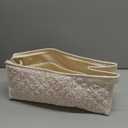 Large Quilted Hair Tools Travel Bag,Aesthetic Hair Styling Accessories Storage Case for Flat Irons,Straightener,Curling Iron,Hair Dryer,Dyson Airwrap Travle Bag06Small Pink Flower