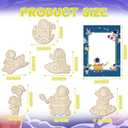 SYUCVQI 12 Pack Space Party Favors Astronaut Wood Painting Craft Kits, Astronaut Party Supplies - Coloring Astronaut Wooden Cutout for Space Theme Birthday Party School Goodie Bag Stuffers