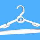 Merrick Plastic Attachable Hangers, 6-Count White
