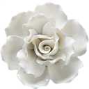 CEUYGT Ceramic Flower Wall Decor Handmade 3D Wall Art Hanging Sculpture White Flower Wall Decor (4.7"L x 4.7"W, Rose 4.72")