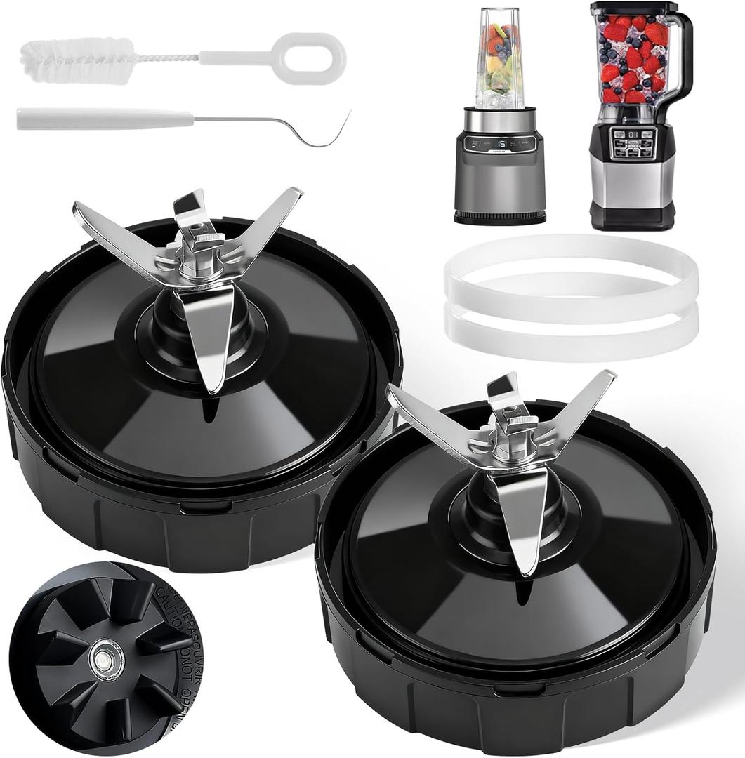 2-pack Extractor Blade Assembly 7 Fins Ninja Blender Blade Ninja Blender Replacement Parts Compatible with Ninja Blenders Auto iQ BL480 BL482 BL642 BL682 NN102