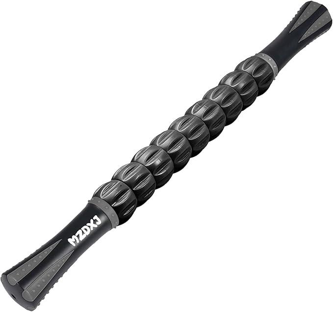 Muscle Roller, Massage Roller Stick for Athletes, Help Reducing Muscle Soreness Cramping Tightness Leg Arms Back Calves Muscle Massager（Grey Black-18inch）