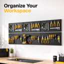 LiSHELF 8 Pack Metal Pegboard Panels, 12 x 24 Inch Heavy Duty Wall Peg Board Organizer, Modular Tool Storage Board for Garage, Workshop, Craft Room, Kitchen