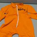 Baby Boys Prisoner Halloween Jail Costume Jumpsuit for Party Cosplay (1-2 Years, Orange)