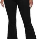 High Waisted Skinny Bell Bottom Jeans for Women Stretch Flare Slim Fit Denim Pants Black M