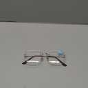 Oversized Square Frameless Reading Glasses for Women, Fashion Large Frameless Metal Readers, Big Borderless Eyewear (Gold-18)