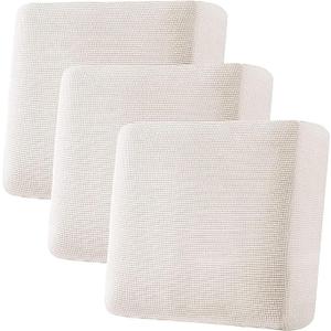 H. Versailtex Stretch Seat Cushion Cover Color Milk 3 Pack 20x26x6 Natural