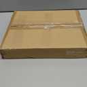 Clear Acrylic File Box Organizer, Bamboo Hanging Folder Storage Boxes, Filing Crate Bin Holder with Handle for Home Office Desk, Letter Size