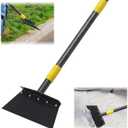 Multifunctional Flat Shovel, 88" Long Handle Ice Chopper Snow Shovel Spade Heavy Duty Manual Weeder Metal Floor Scraper Garden Tool for Lawn Edging, Digging, Weeding,Scraping, Ice Remove (84 inch)