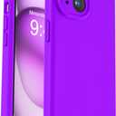 Vooii Compatible with iPhone 15 Plus Case, Upgrade Liquid Silicone [Enhanced Camera Protection] [Soft Anti-Scratch Microfiber Lining] Shockproof Phone Case for iPhone 15 Plus 6.7 inch - Neon Purple