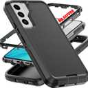 AYMECL for S22 Case,[Military Grade] 3 in 1 Full Body Shockproof Dust/Drop Proof Heavy Duty Protection Cover,for Samsung Galaxy S22 6.1 Inch,Black