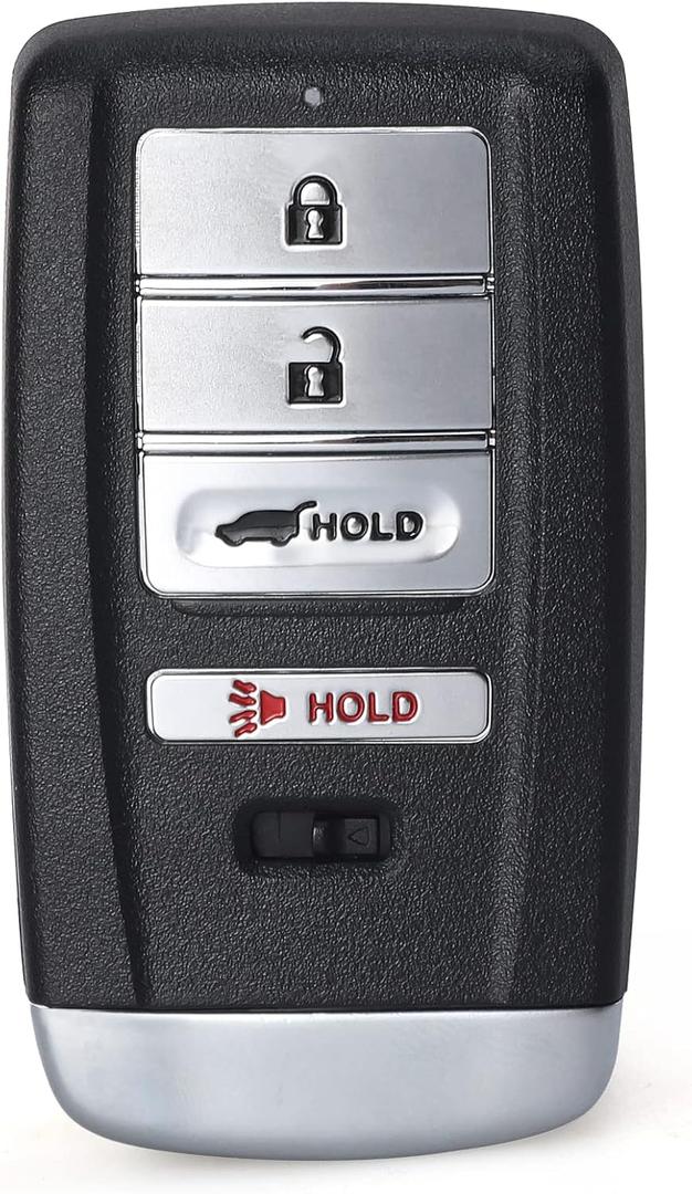 Keyless Entry Remote Proximity Key Fob for Acura RDX 2019-2020, Black & Silver, 4 Buttons, ABS Plastic, FCC ID:KR5T21, 433.92 MHz