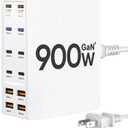 USB Charging Station (900W),12-Port USB C Charger Block with Dual 100W PD USB-C Fast Charging Station Hub for MacBook Pro/Air/All iPad Phone 17/16 15/14/13/Pro Max/Samsung Galaxy Note(White)