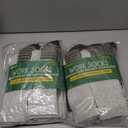 HOT FEET Work Socks for Men, Long All Weather Boot Crew Cotton Socks, Cushioned, Moisture Wicking, Stocking Stuffers (Gray)