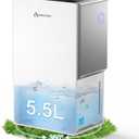 Arecovas 80 Pint Dehumidifier Energy Star 2025 Most Efficient, 5000 Sq.Ft
ETL DOE CEC Certified, Drain Hose, 40-90% Humidity, 3 Modes, 5.5L Tank, Auto Defrost, Timer, for Basement, Bedroom, Bathroom