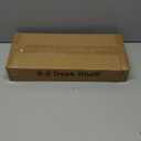 Spacrea clamp on Desk Shelf, 2 Tier Office Desk Shelves Organizer, Wood Desktop Supplies Storage Rack, Desk Organizers and Accessories (Black)