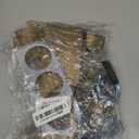 2" 52mm Car Triple Gauge Kit Set Chrome Panel Mechanical 3 in 1 Oil Pressure Gauge Fahrenheit Water Temperature Temp Gauge AMP Ammeter Gauges Meter Black Face