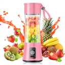 Cordless Mini Blender Make Smoothies & Shakes - Portable Blender with 380ML BPA-Free Travel Cup, USB Rechargeable, Easy to Clean, Suit in Gym/Office