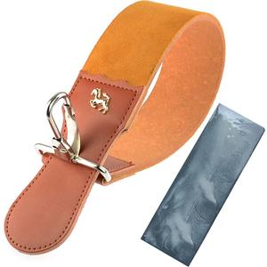 Straight Razor Strops with Sharpening Stone Dual Leather Strops Barber Hair Removal Shaving Sharpener Folding Knife Sharpening Belt