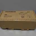 HUANUO Dual Monitor Stand - Full Adjustable Monitor Desk Mount Swivel Vesa Bracket with C Clamp, Grommet Mounting Base for 13 to 32 Inch Computer Screens - Each Arm Holds 4.4 to 19.8lbs - White