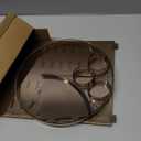 Rotating Makeup Organizer Countertop, DIY Adjustable Trays Spinning Skincare Organizers, Cosmetic Display Shelf with Perfume & Brush Holder, Multi-Function Desk Storage Carousel for Vanity Bathroom (Clear Coffee)