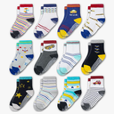 Evercute Toddler Girls Grip Socks 12 Pack Boys Non Slip Socks for Kids Anti Skid, Size 1-3T
