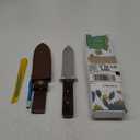12" Hori Hori Garden Knife with FREE Diamond Sharpening Rod, Stainless Steel Blade with Protective Handguard and Full Tang Handle, Comes with Thick Sheath and Gift Box
