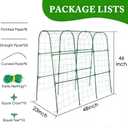 Cucumber Trellis for Climbing Plants Outdoors, U-Shape Garden Trellis for Raised Bed with Netting, Plant Support Structures for Vegetables, Grape, Bean, Tomato, Vines, 48 * 46 inch, Green