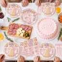 50th Birthday Party Decorations - 96 Pcs Pink Rose Gold Happy 50 Years Old 1976 Paper Party Plates and Napkins Tableware Set Disposable Vintage Cheers Supplies Decor for Women Serves 24 Guests