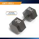 Marcy 70lb Cast Iron Hex Dumbbell, Single, IV-2070