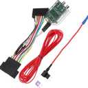 X AUTOHAUX Car Add an Amp Amplifier Adapter Interface to Radio System for Ford 2011-2018 with Red Extension Wire