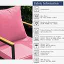 All Smiles Outdoor Chair Cushions for Patio Furniture Set of 60x60 Inch for Deep Seat Waterproof Fade Resistant Replacement Cushions with Removable Cover for Seat Yard Garden Deck Hot Pink