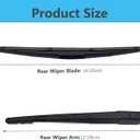 Rear Window Wiper Arm & Blade Replacement for Honda CR-V 2007-2011, Acura MDX 2007-2020, Nissan Murano 2009-2010, Factory OE Style Rear Windshield Wiper Arm & Blade Set 76720-SWA-003