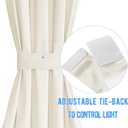 NICETOWN French Door Velvet Curtains - Super Soft Thick Velvet Texture Drapes Room Darkening Window Treatment Set Soundproof Privacy Panel Blinds, Wide 36" by Long 72", 1 Panel, Ivory White