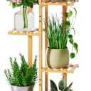 ROSSNY 48 Inch Talll Plant Stand Indoor, 6 Tier 7 Potted Bamboo Plant Stands for Indoor Plants, Corner Plant Stand, Plant Shelf For Indoor, Tiered Plant Stands, Indoor Plant Holder, Natural