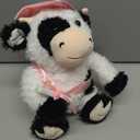 Chalyna 10 Inch Graduation Season Cow Plush Stuffed Animal Cow with Hat, Diploma and Sash, Graduation Gift Decoration for Friend Relatives Party(Pink)