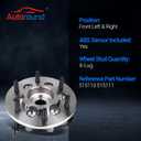Autoround 4WD Front Wheel Bearing and Hub Assembly Fit for Chevy Colorado 2004-2008, GMC Canyon 2004-2008, Isuzu i-350 2006 / i-370 2007-2008, Replace# 515111 515110, Left Right Side, 6 Lug w/ABS