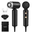 Dual Voltage Hair Dryer, High-Speed Ionic Blow Dryer for Fast Drying, Travel Compact Hair Blow Dryer with Magnetic Curly Diffuser for Home, Portable Hairdryer International 110-240V