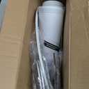 White Lamp Shades Set of 2, Empire Large Lamp Shades for Table Lamps Floor Lamps, 6" Top x 16" Bottom x 10.8" High, Natural Linen Lampshades Replacement, Spider, Harp Holders Included, Easy Assembly