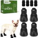 EXPAWLORER Dog Shoes for Small Medium Large Dogs, Waterproof Non-Slip Dog Snow Booties for Winter with Socks, Easy On & Off Pet Boots & Paw Protectors, Easy-Clean for Beach Outdoor Rain (Black M) (Size 5/M (Paw Width:2in))