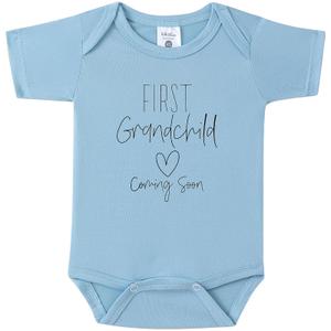 BIBIBLISSBABY First Grandchild Coming Soon Pregnancy Announcement Infant Bodysuit,New Pregnancy Announcement Gift for Grandma,Grandpa,Husband,Aunt,Family(0-3 months,Blush)