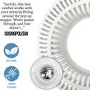 Hair Catcher for Shower Drain & Bathtub  TubRing Pop-Up Drain Protector & Strainer, Reusable Silicone Stopper for Bathroom Clog Prevention, Fits 1.85"2.16" Drains | White