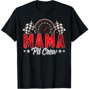 Race Car Birthday Party Racing Family Mama Pit Crew T-Shirt L