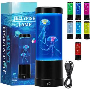 Led Jellyfish Lamp with 7 Color Changing Lights for Home Office Desk Decor - USB Cool Lights - Relaxation Gifts for Men & Women