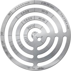 Mr. Pen - Stainless Steel French Curve Rulers, Drawing & Drafting Tools with Circle, Curve & Leather Templates