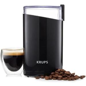 KRUPS Precision Electric Coffee Grinders: 3 oz Capacity, 200W Motor, Stainless Steel Blades for Uniform Grinding of Coffee Beans, Herbs, Nuts, and Spice Grinder (Black) (3 oz / 85 g)