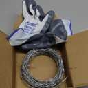 50FT Barbed Wire,4 Point Barbed Wire Fence Perfect for Crafts, Fences, and Critter Deterrent,16 Gauge Barb Craft Wire Included a Pair of Gloves